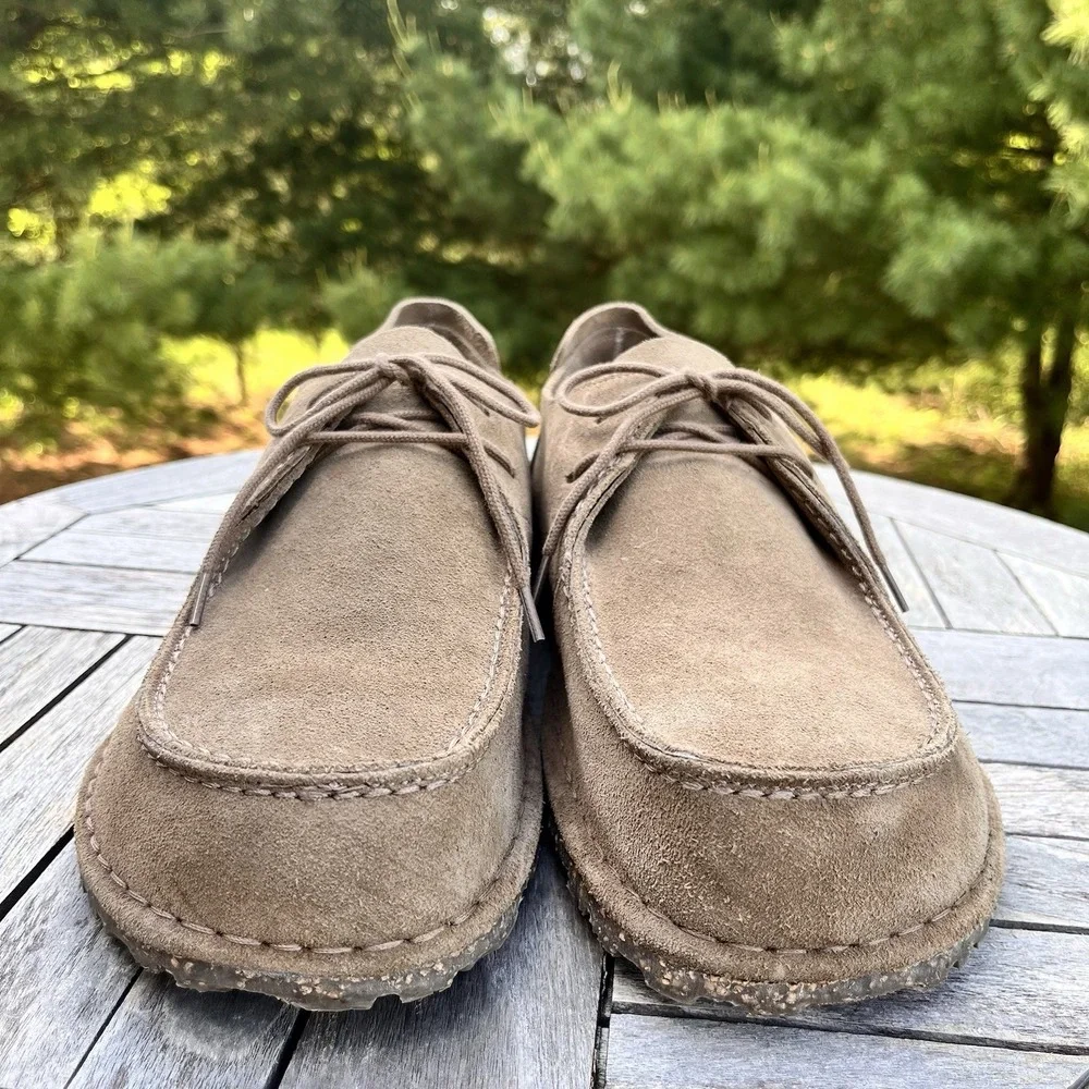 Birkenstock Utti Lace-Up Shoe Mens Size 46 | 13 Gray Taupe Suede Regular Fit
